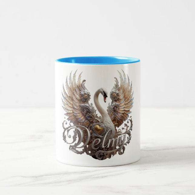 Taza Bicolor "Delfy Band Logo" (Centro)