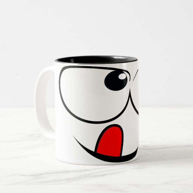 Taza Bicolor Delicioso emoj mug (Anverso izquierdo)