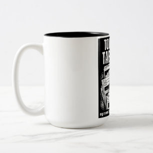 Taza Bicolor Demasiadas pestañas abiertas — divertida camiseta