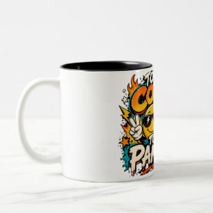 Taza Bicolor Demasiado genial para entrar en pánico Diseño gráf