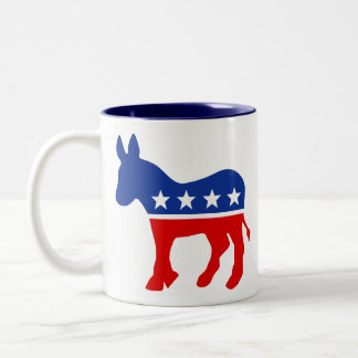 Taza Bicolor Demócrata Donkey