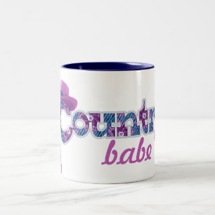 Taza Bicolor Denim de babe de campo paro rosa azul