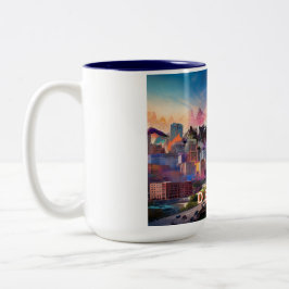 Taza Bicolor Denver Mile High City