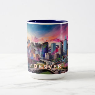 Taza Bicolor Denver Mile High City