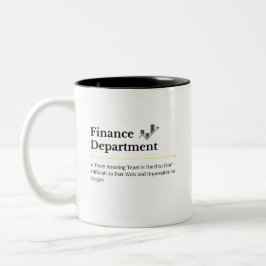 Taza Bicolor Departamento de Finanzas Coffee Mug