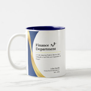Taza Bicolor Departamento de Finanzas Personalizado