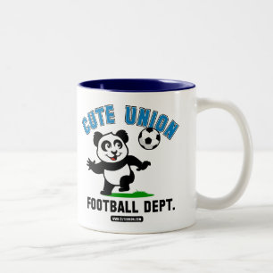 Taza Bicolor Departamento lindo del fútbol de la unión