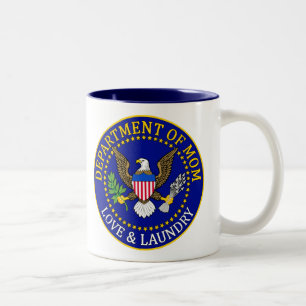 Taza Bicolor Departamento oficial de sello de la mamá