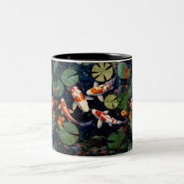 Taza Bicolor Depósito de pescado japonés Koi Mug