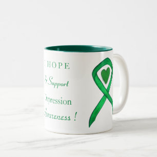Taza Bicolor Depresión Concienciación Cinta Personalizado Coffe