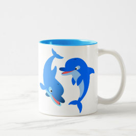 Taza Bicolor Depuración de delfines Personalizados
