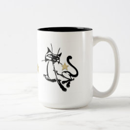 Taza Bicolor Derechos siameses de los gatos