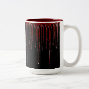 Taza Bicolor Derrame el café en sangre