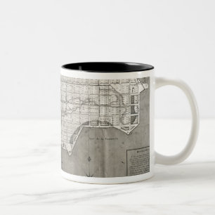Taza Bicolor DES Cayes, 1789 de Plan Directeur de la Ville