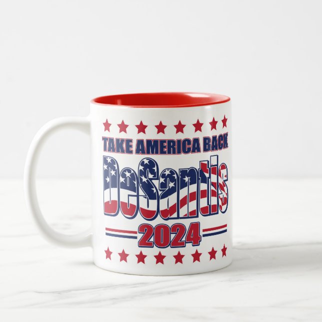 Taza Bicolor DeSantis-2024-Take-America-Back- (Izquierda)