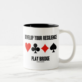 Taza Bicolor Desarrollar sus conjuntos de tarjetas puente de re