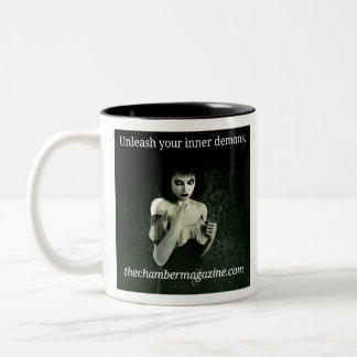 Taza Bicolor Desate tus demonios internos de café de dos tonos