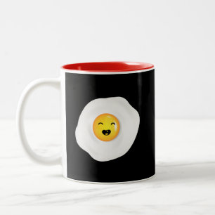 Taza Bicolor Desayuno americano de huevo dulce y divertido