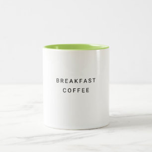 Taza Bicolor Desayuno Café Gracioso Cute Cita De Moda