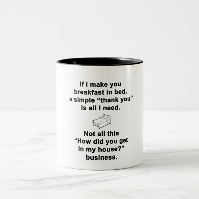 Taza Bicolor Desayuno en la cama (Centro)