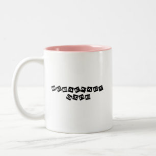 Taza Bicolor Desayuno Vino Gracioso Cita Cuta Dos Tonos