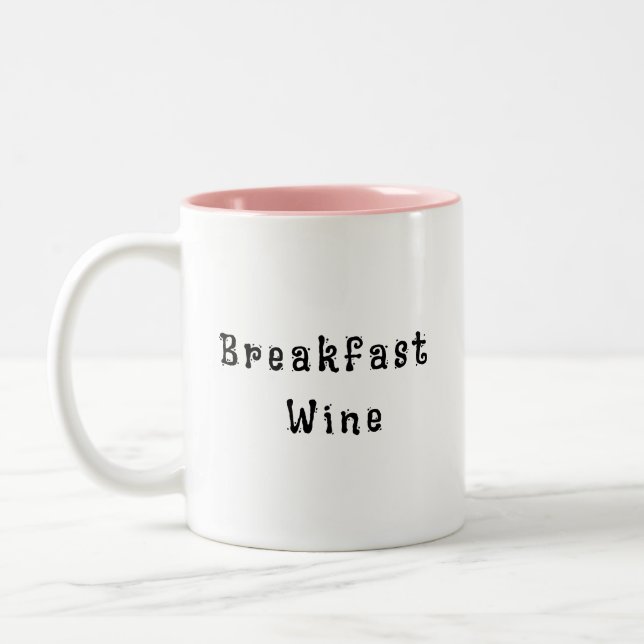Taza Bicolor Desayuno Vino Gracioso Cita Cuta Dos Tonos (Izquierda)