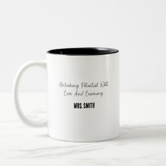 Taza Bicolor Desbloqueando el Potencial con Amor y Aprendizaje