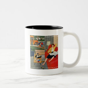 Taza Bicolor Descanso para tomar café de la mañana