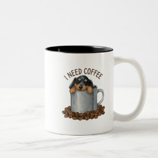 Taza Bicolor Descarga de mi edición de café Sleepy pup