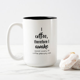 Taza Bicolor Descartes Coffee Philosophy Twist