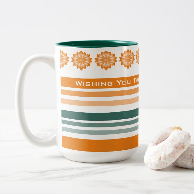 Taza Bicolor Deseándote el mejor cumpleaños de todos (Con donut)