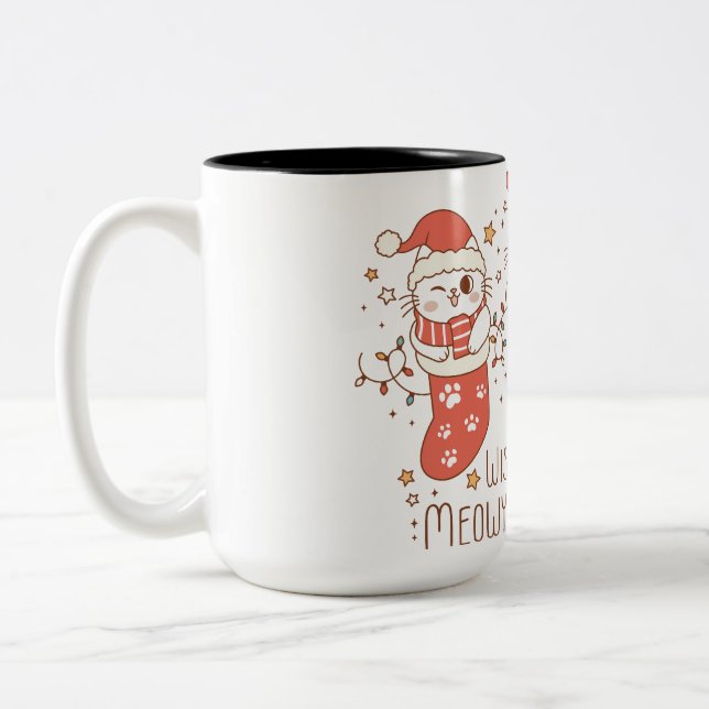 Taza Bicolor Deseándote un Navidad desagradable (Izquierda)