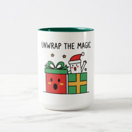 Taza Bicolor Desenvuelve la Navidad Mágica