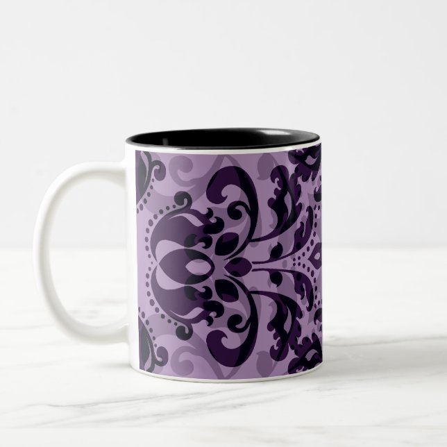 Taza Bicolor Deseo de damasco morado (Izquierda)