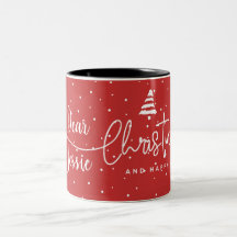 Deseos de Navidad en Rojo Festivo con Nombre Perso