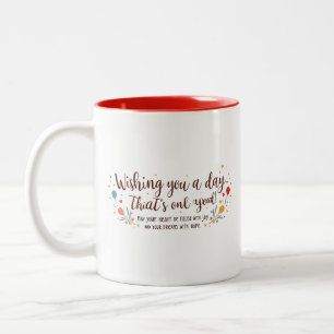Taza Bicolor Deseos sinceros