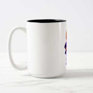 Taza Bicolor Desfile de fantasmas de Halloween con calabaza