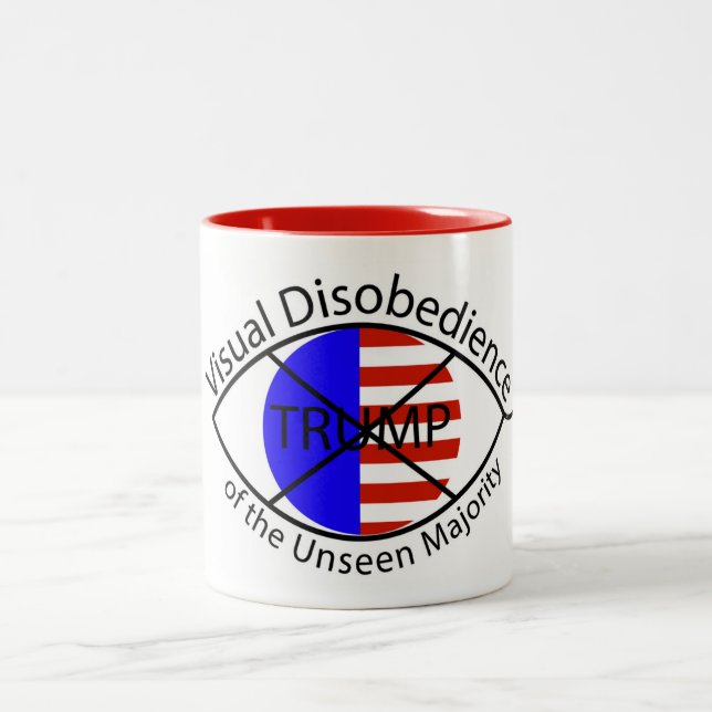 Taza Bicolor Desobediencia visual de la mayoría invisible (Centro)