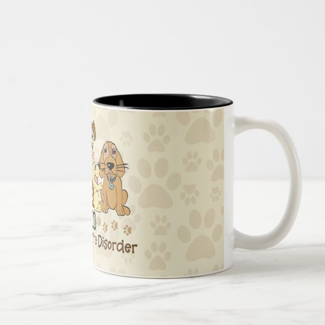 Taza Bicolor Desorden canino obsesivo de OCD (Derecha)
