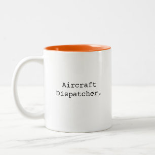 Taza Bicolor Despachador de vuelo de aeronaves control de tráfi