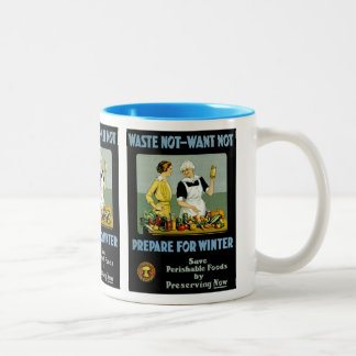 Taza Bicolor Desperdicios no - No quiero ~ Prepararse para el i