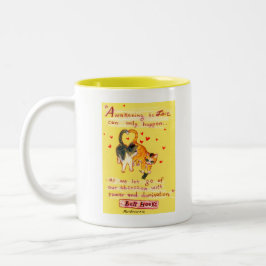 Taza Bicolor Despertar para amar a campana engancha gatos