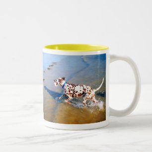 TAZA BICOLOR DESPLAZAR AL PERRO DALMATIANO