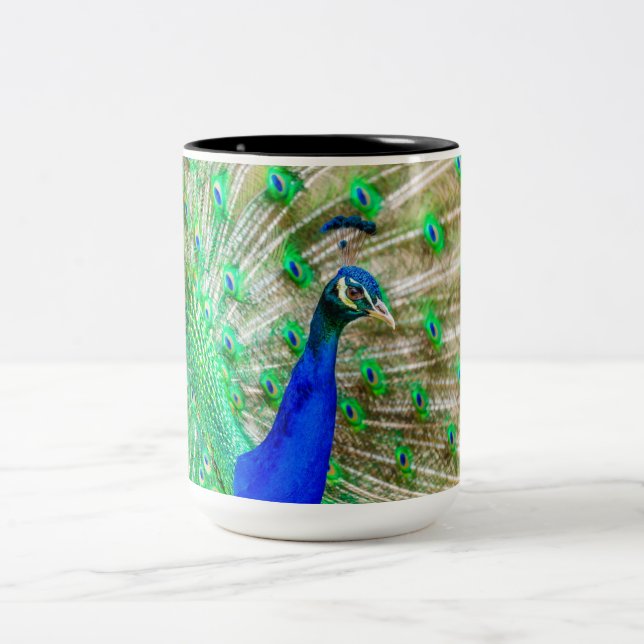Taza Bicolor Desplome de pavo real (Centro)