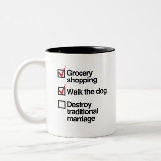 TAZA BICOLOR DESTRUIR EL MATRIMONIO TRADICIONAL