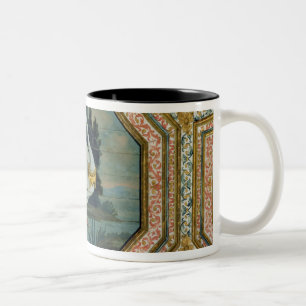 Taza Bicolor Detalle de la decoración del techo en el salón