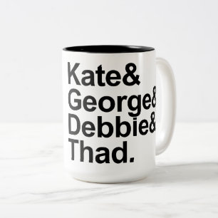 Taza Bicolor Detectives de matemáticas: Kate, George, Debbie y