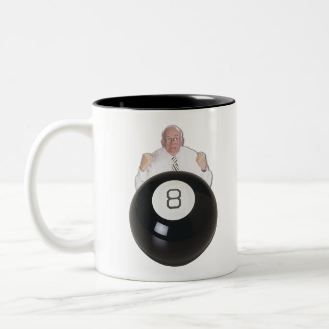 Taza Bicolor Detrás de la bola de 8 (Izquierda)