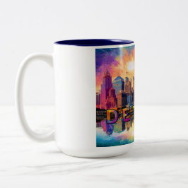 Taza Bicolor Detroit Motor City