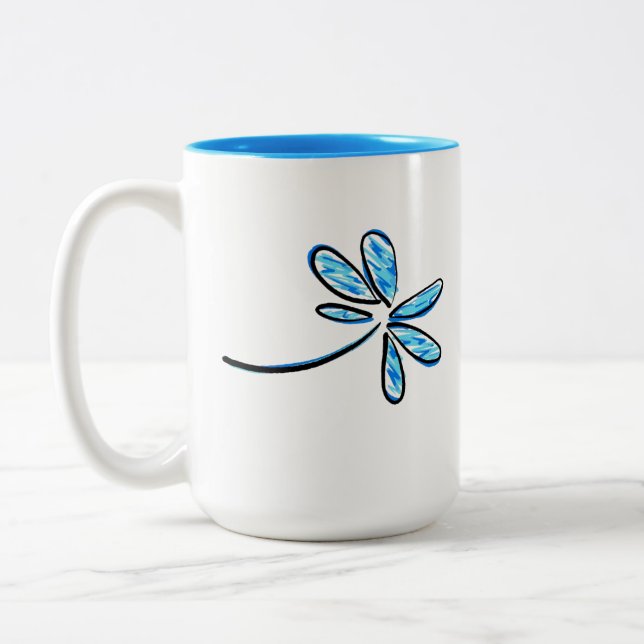 Taza Bicolor día azul (Izquierda)